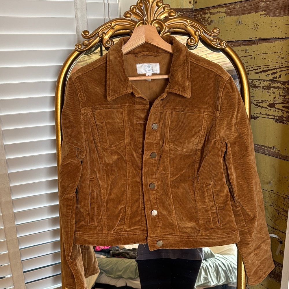 Time and Tru Women's Tan Corduroy Jacket